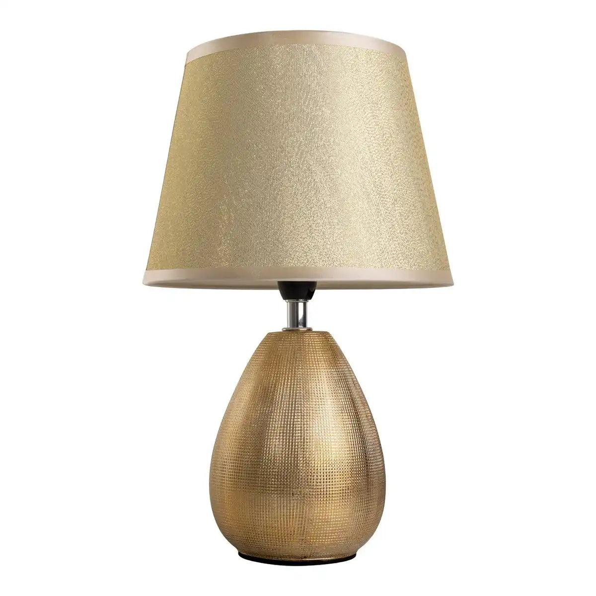 Keramik Tischleuchte "Simply Ceramics", Tischlampe aus Keramik, Gold, mit E14-Fassung, für Esszimmer, Wohnzimmer, Diele oder Büro, 31 cm hoch