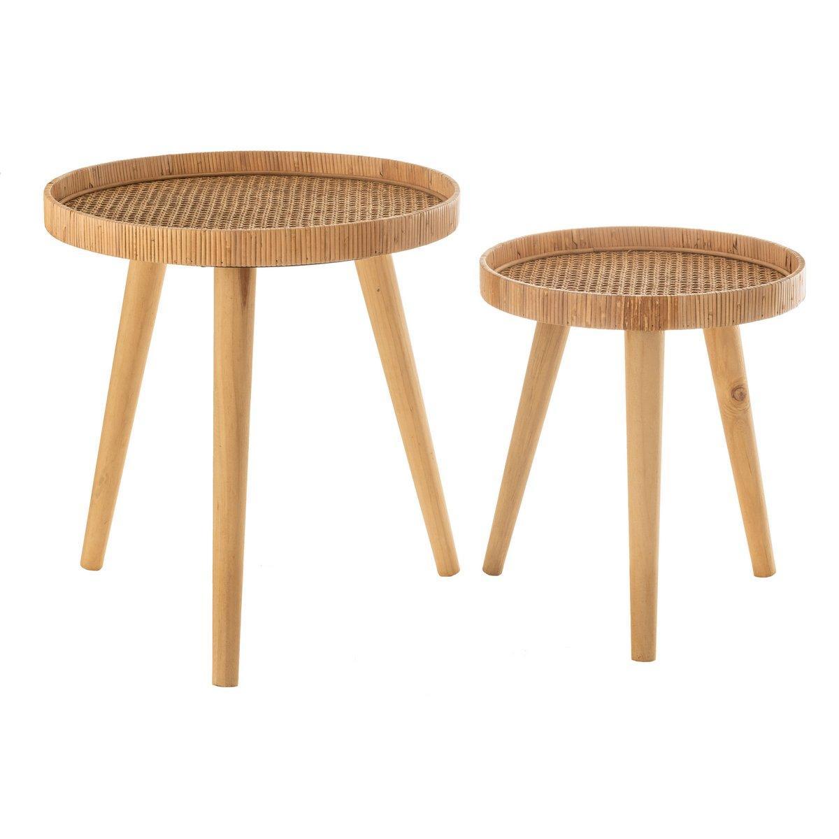 J-Line Beistelltisch Round Tripod – Holz – Natur –
