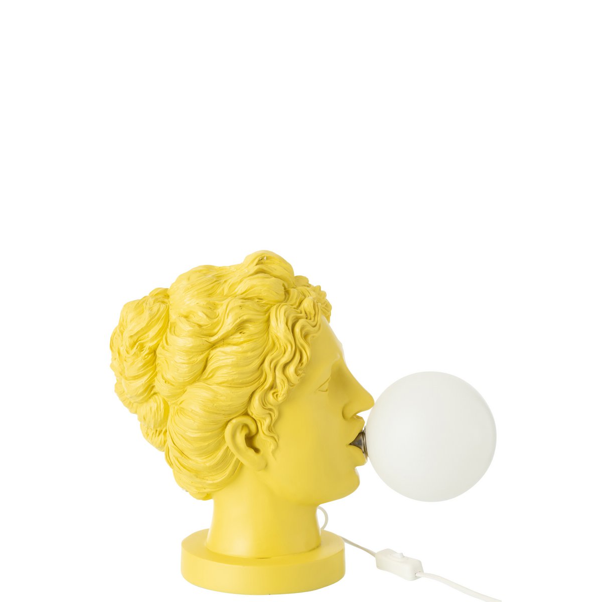 J -Line Tischlampe Dame Kopfharz - Plastik - Gelb