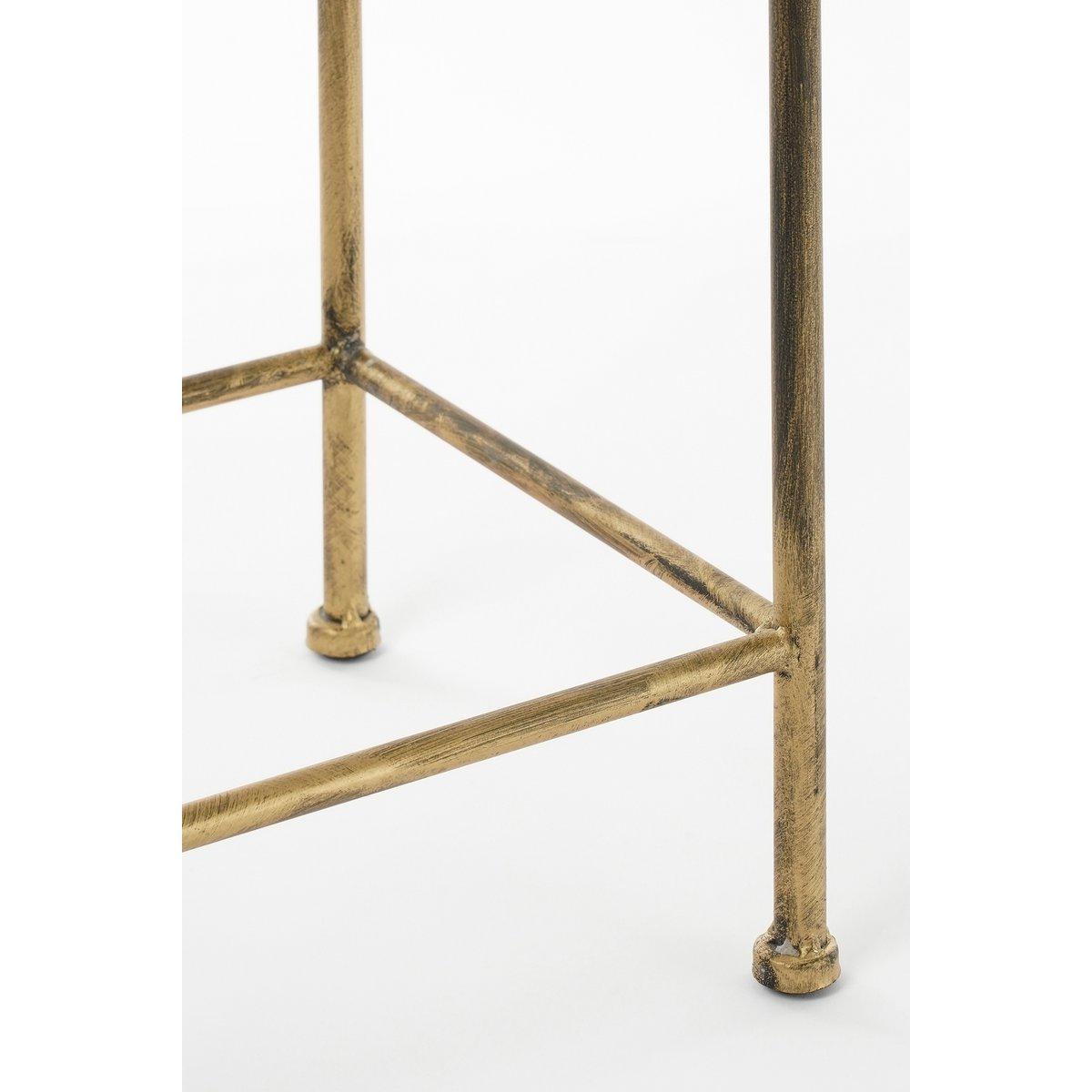 Alanza -Seitentisch außerhalb - Set von 3 - L28 x B28 x H67 cm - Metall - Grün
