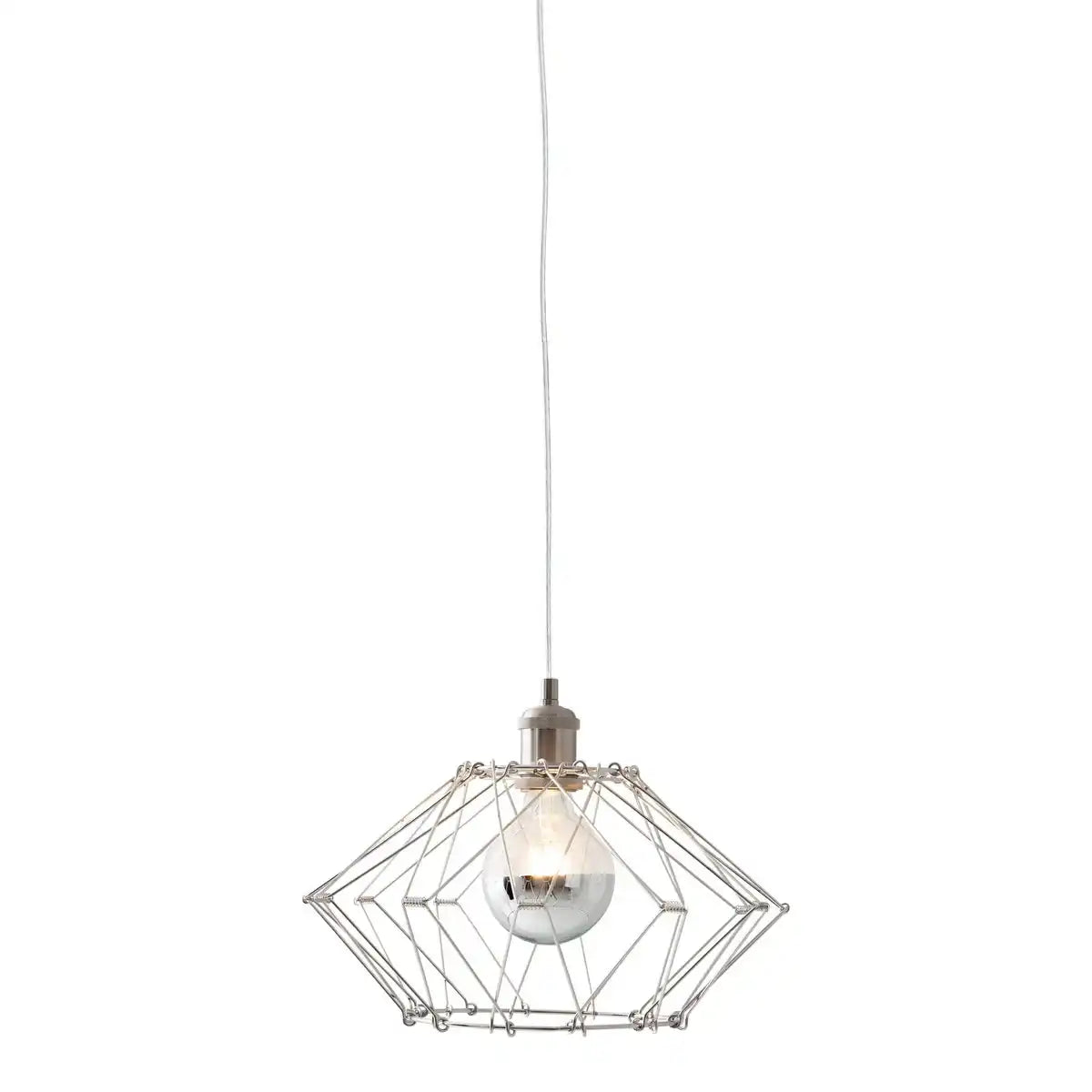 Metall-Pendelleuchte "FYN" D:40cm silberfarben