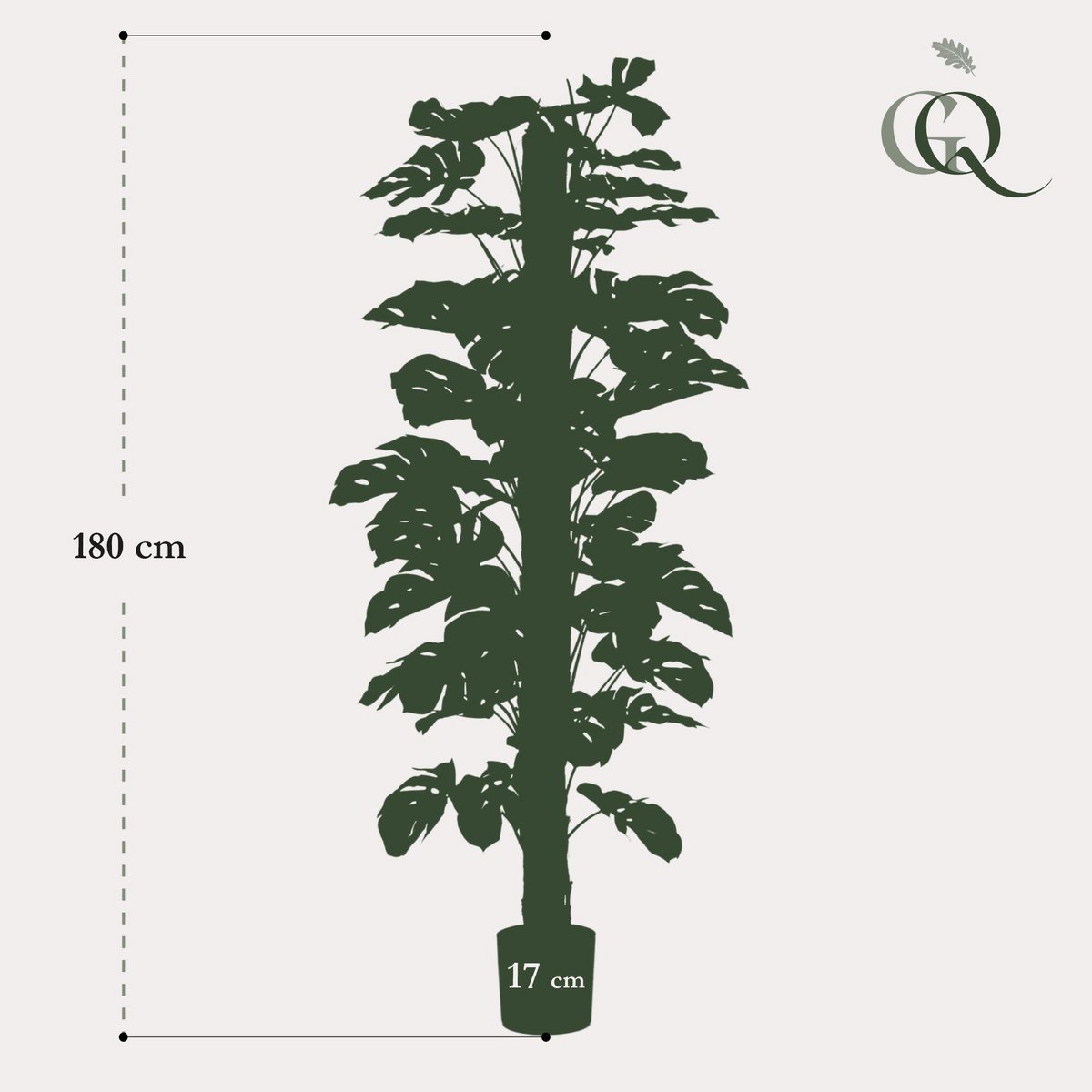 Monstera Deliciosa - Kunstpflanze - 180 cm