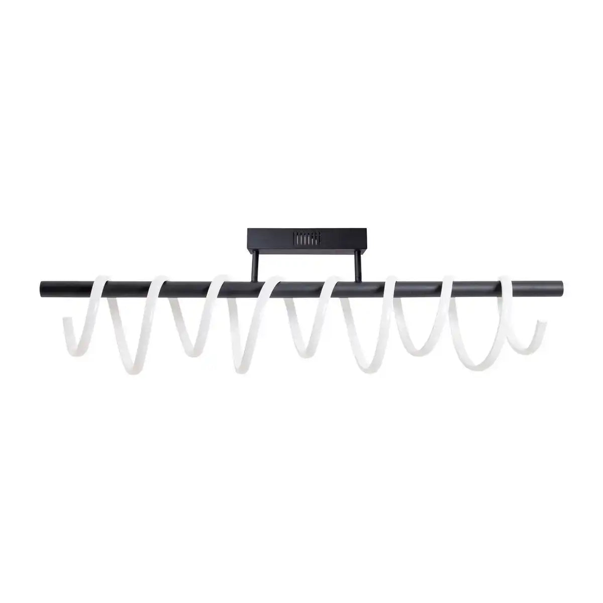 LED Deckenleuchte "BELLEZA", moderne Deckenlampe aus Metall und Kunststoff in Schwarz, und Weiß, mit fest verbauten LEDs, dimmbar, ca. 100 cm lang. Die ideale Beleuchtung für Wohnzimmer, Esszimmer oder Küche.