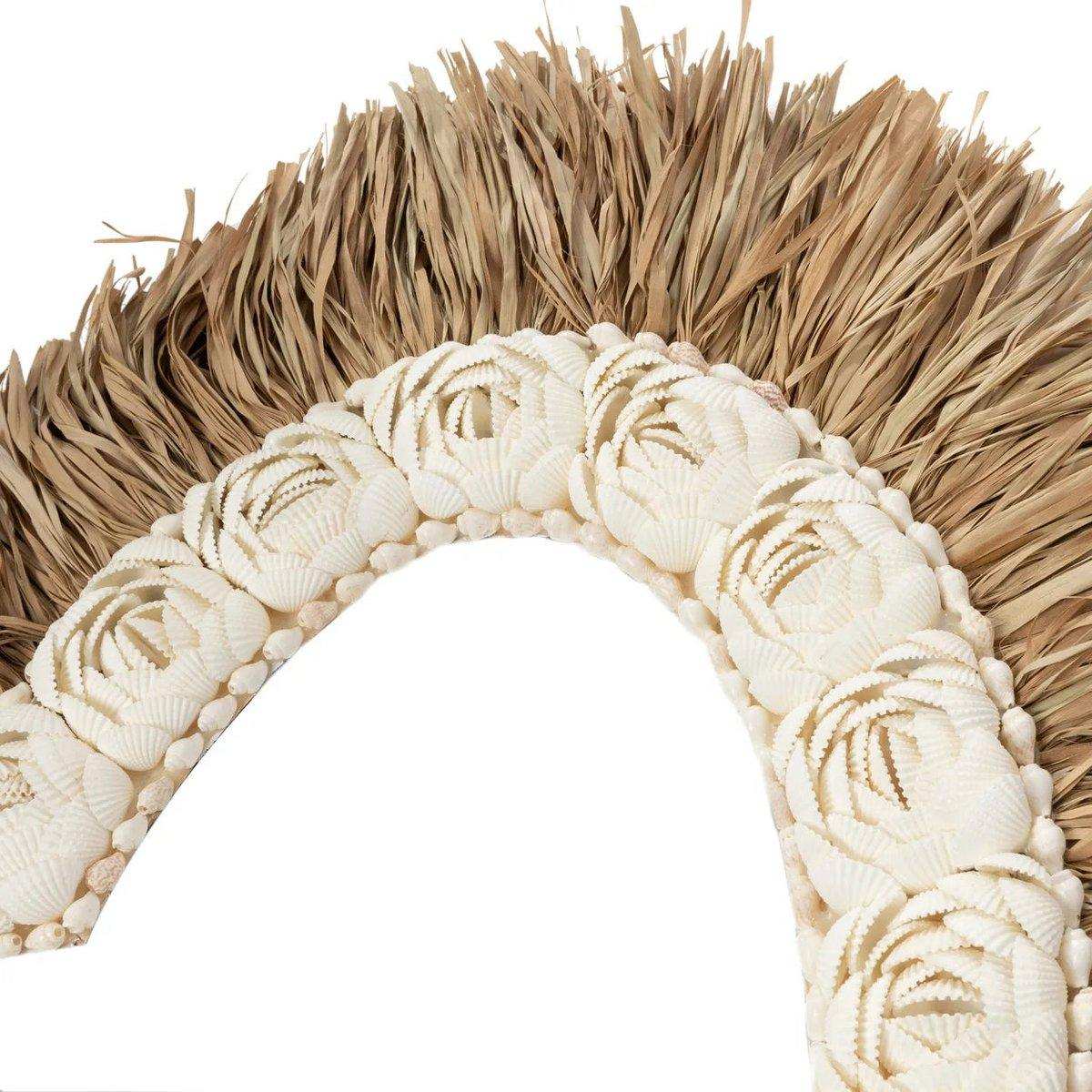 Das Raffia-Muschelherz – Naturweiß – L - HomeDesign Knaus