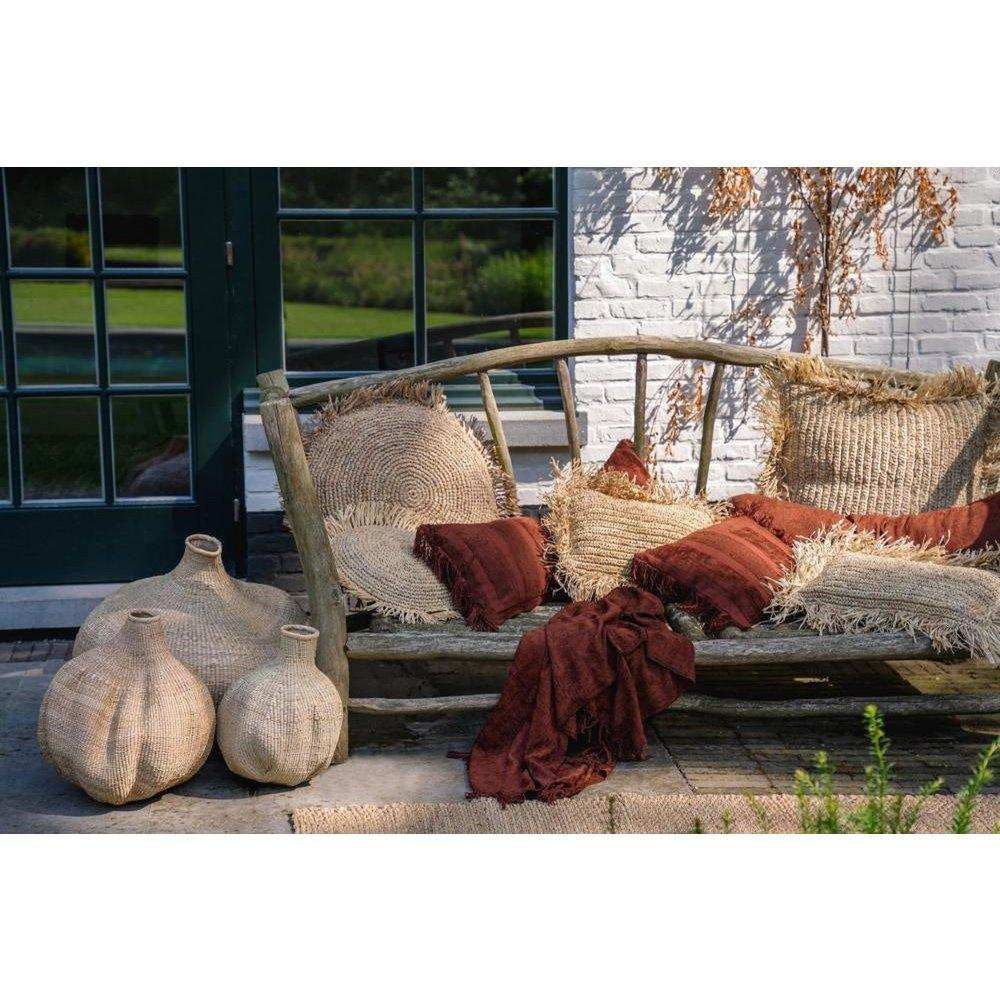 Das s'il vous Plaid – Burgunder-Samt - HomeDesign Knaus