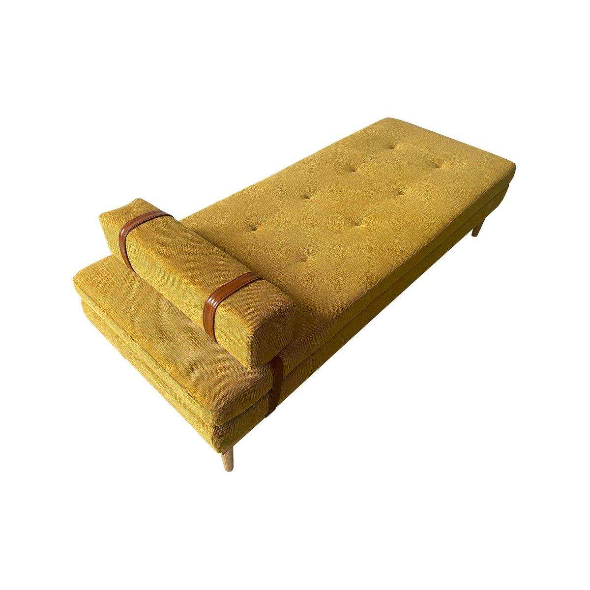 Daybed Strukturstoff gelb - HomeDesign Knaus