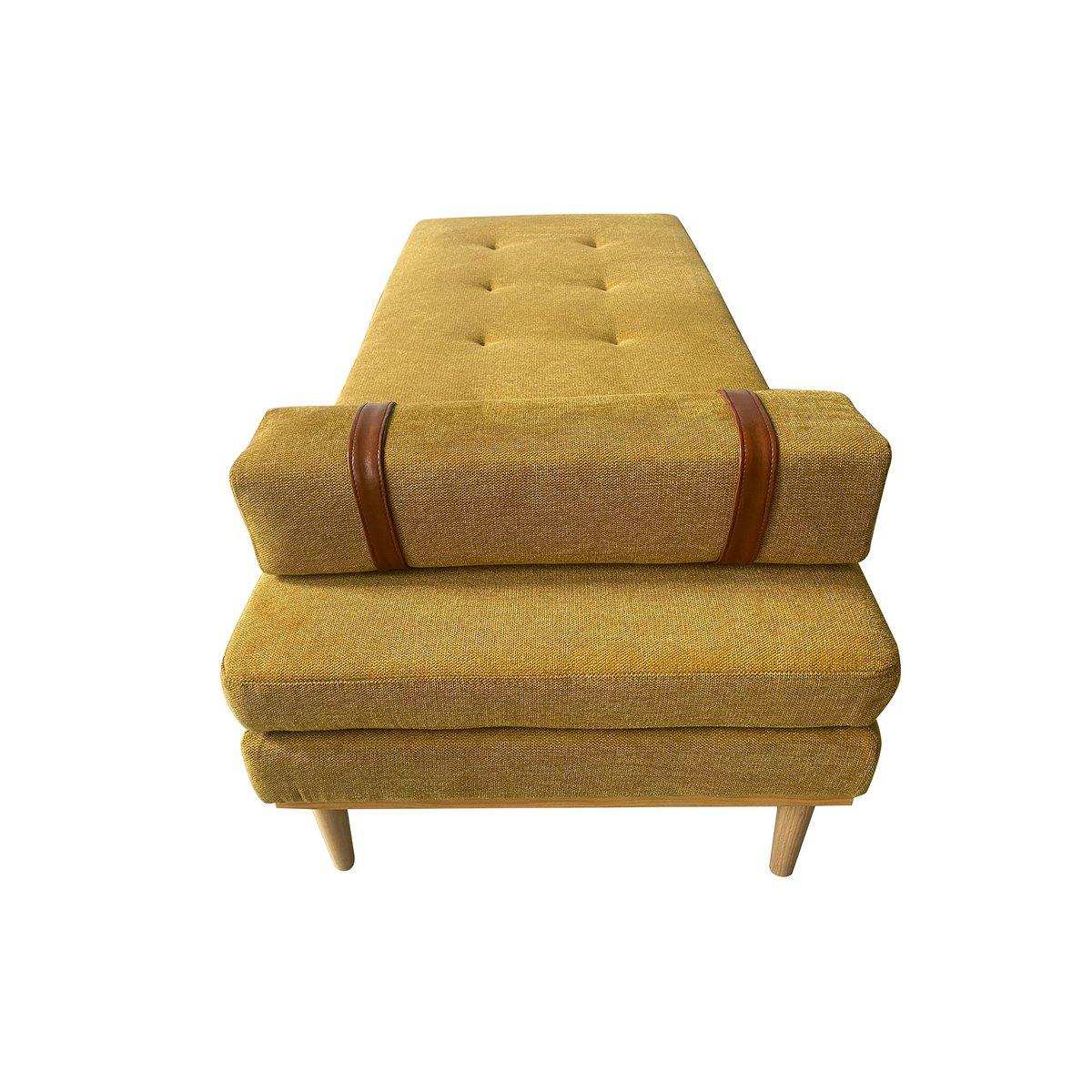 Daybed Strukturstoff gelb - HomeDesign Knaus