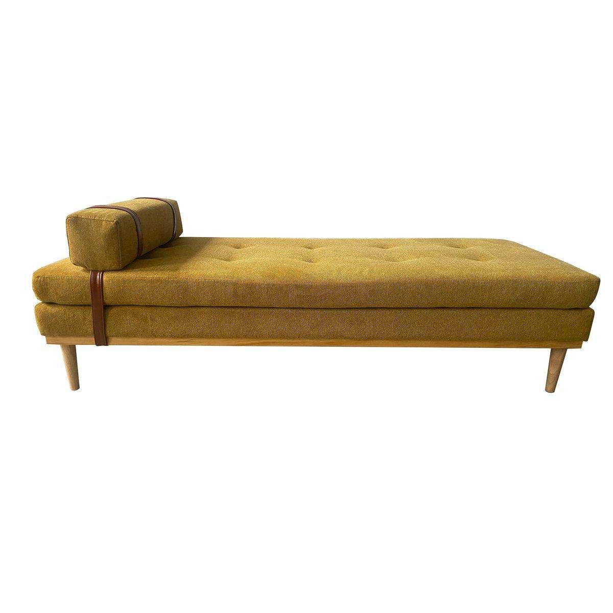 Daybed Strukturstoff gelb - HomeDesign Knaus