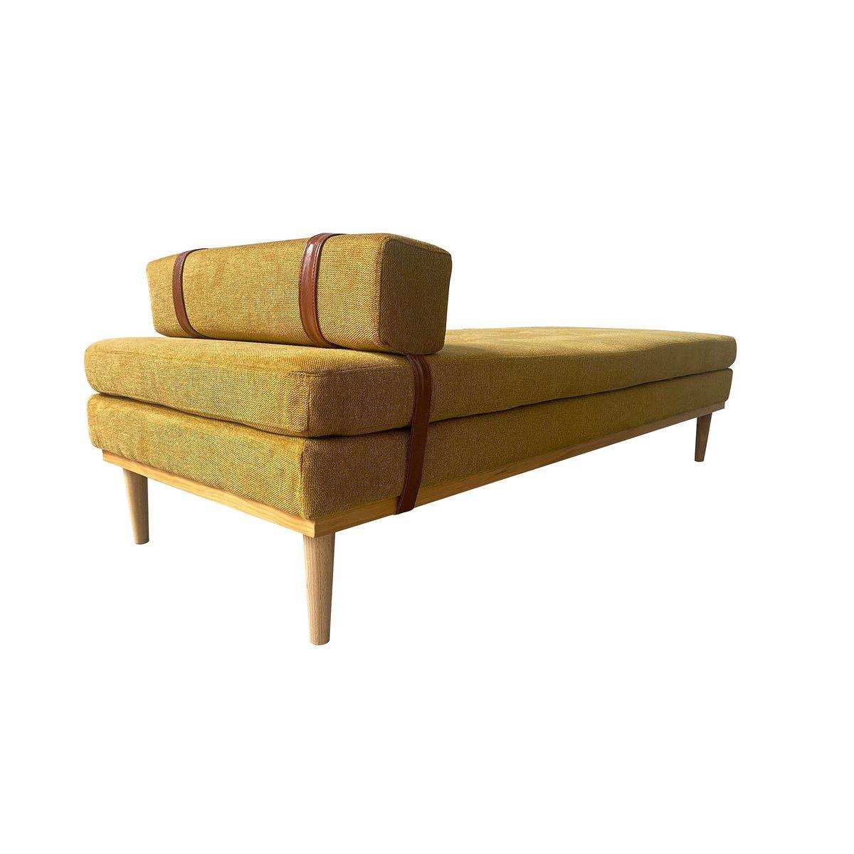 Daybed Strukturstoff gelb - HomeDesign Knaus