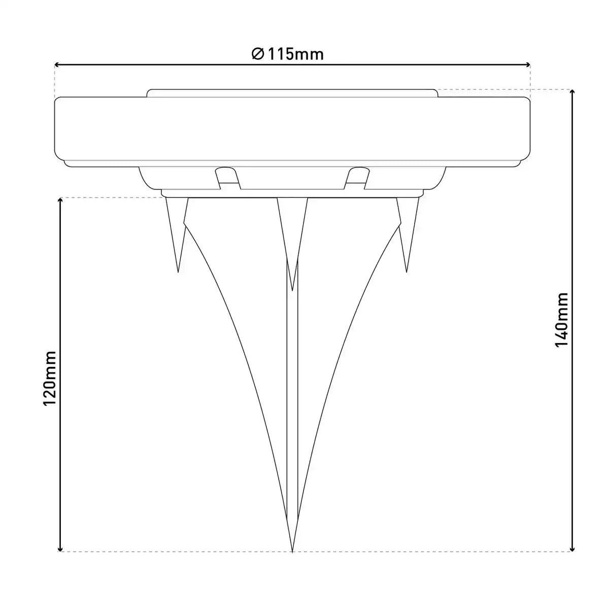 6er-Set LED Solar-Boden-Erdspieß "KIAN" , für Außen, Erdspieß aus Metall und Kunststoff in Stahl-blank, mit integrierter LED