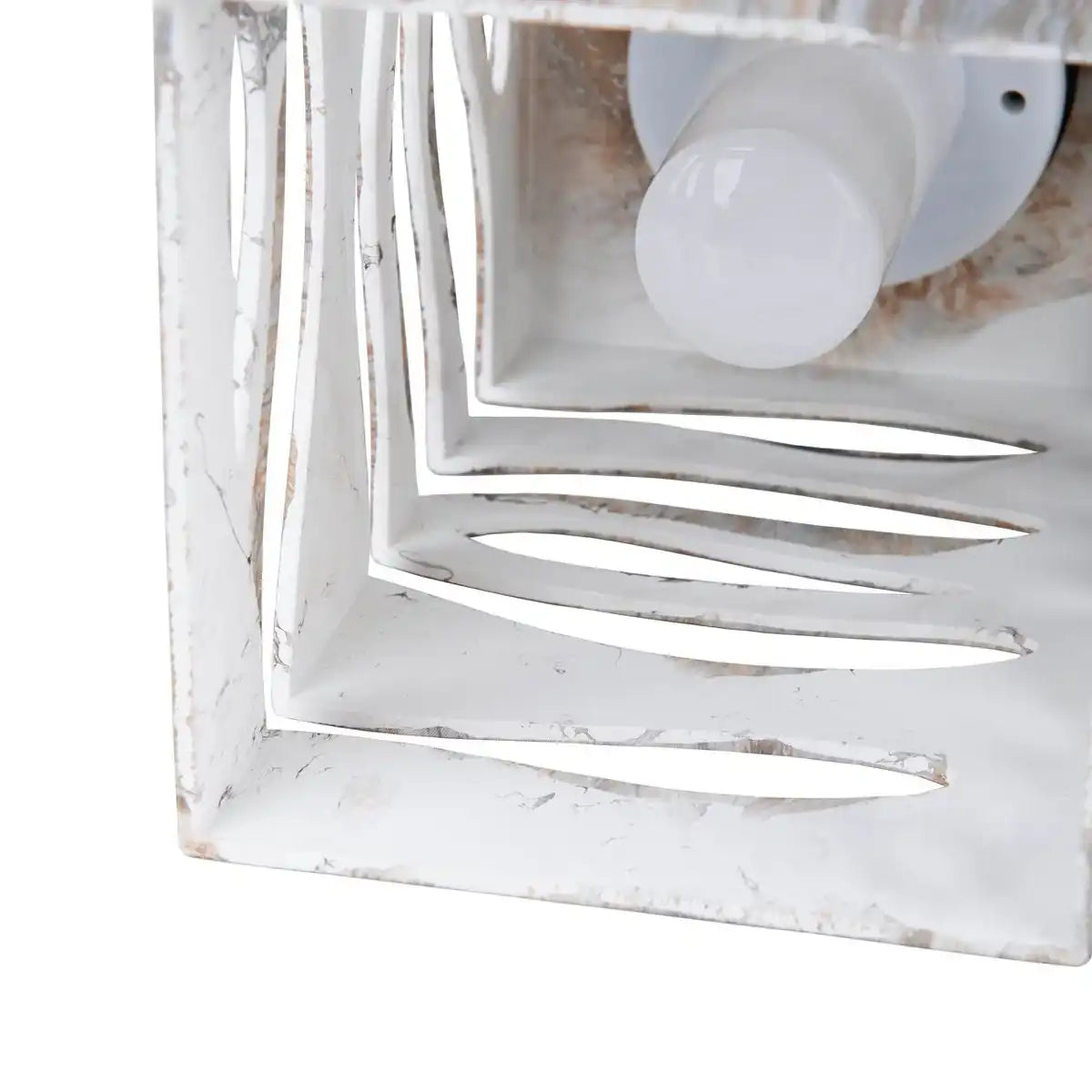 LED Deko-Solarleuchte "HILDA", 12,3 x 12,3 cm, 20 cm hoch, aus hochwertigem Kunststoff, außen braun-beiges Marmor-Finish, integrierte LED, warmweiß