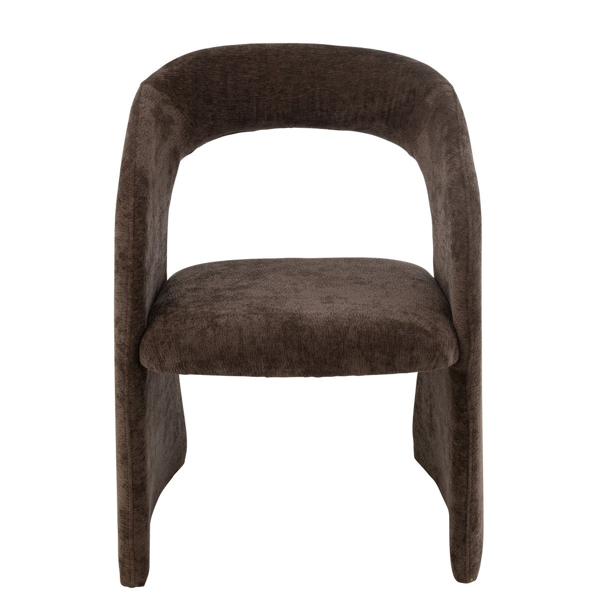 J-Line Anise Stuhl Textil Dunkelbraun