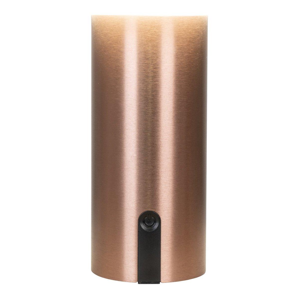 Soham LED-Lampe – Lampe, wiederaufladbar, weiß/kupfer