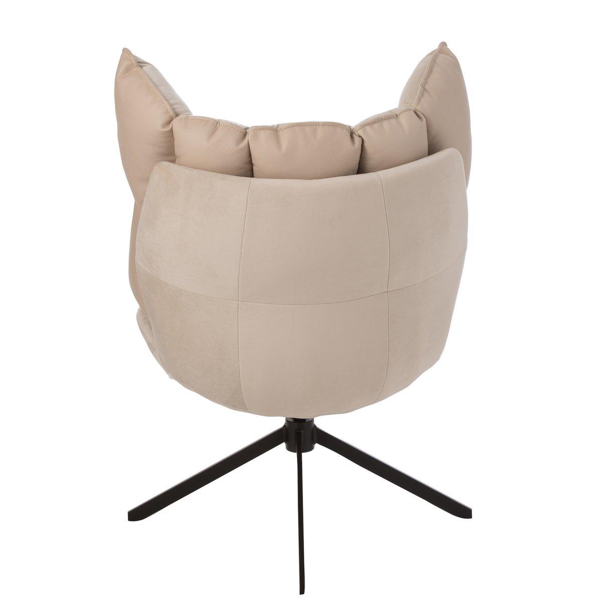 J-Line Stuhl Relax Cushion - Textil/Metall - Beige