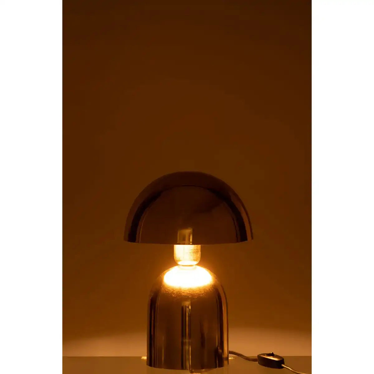 J -Line Tischlampe Pilz - Metall - glänzendes Gold