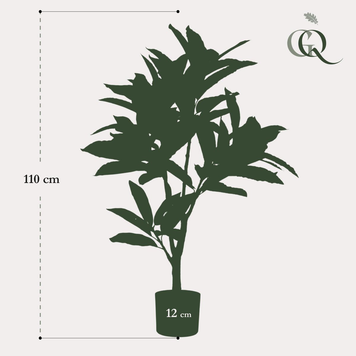 Künstliche Pflanze - Croton Codiaeum - Wonderbush - 95 cm