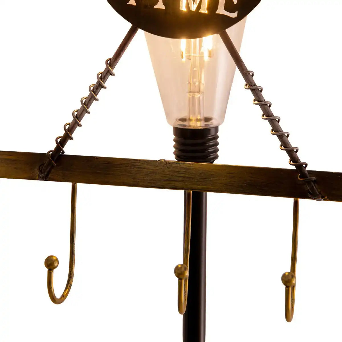 LED-Solar Erdspieß h: 130cm (BBQ) , für Außen, Erdspieß aus Metall und Kunststoff in Rost, mit integrierter LED