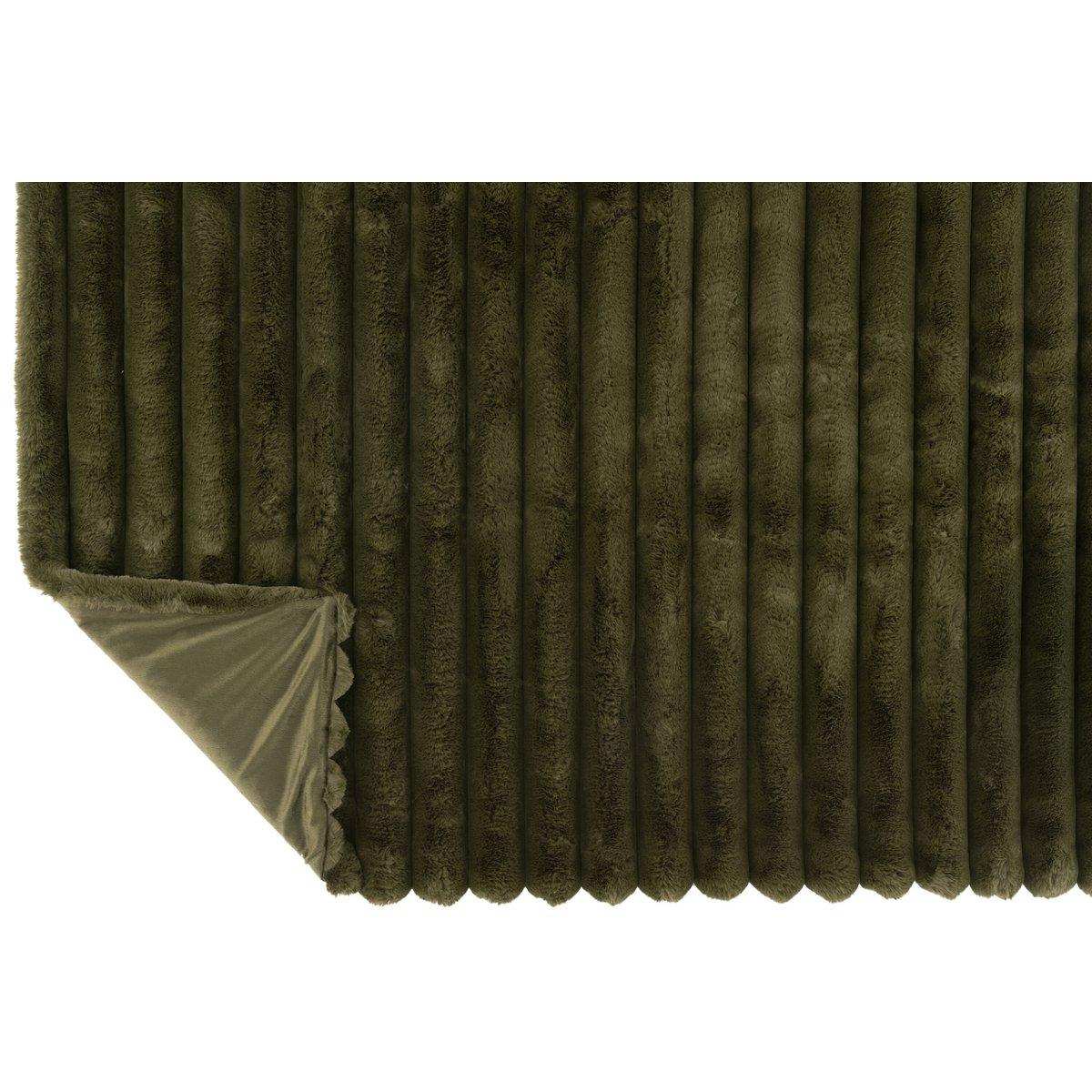 Decke Plaid Large Cord Polyester Couchdecke Dunkelgrün - HomeDesign Knaus