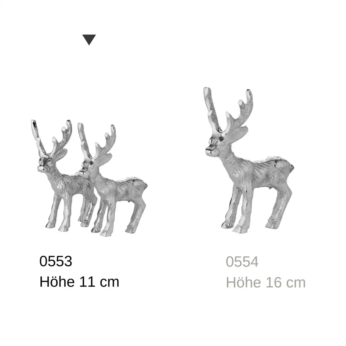 Dekofigur Hirsch Malik (Höhe 11 cm), silberfarben, Aluminium - HomeDesign Knaus