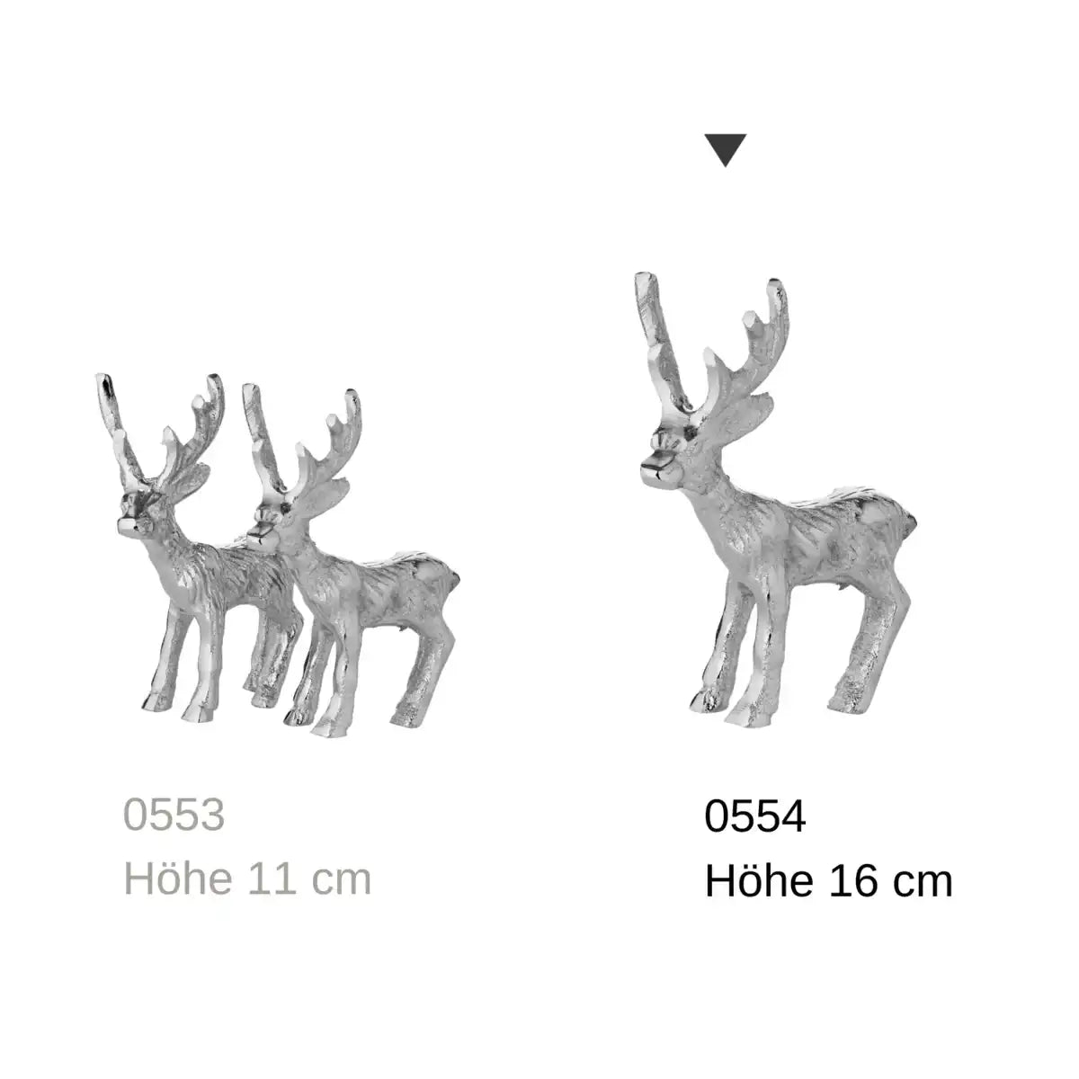 Dekofigur Hirsch Malik (Höhe 16 cm), silberfarben, Aluminium - HomeDesign Knaus