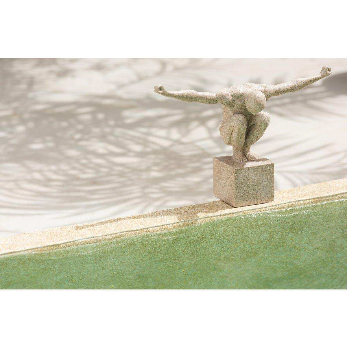 Dekoration Sportler Skulptur Marmor/Polyresin Sand - HomeDesign Knaus