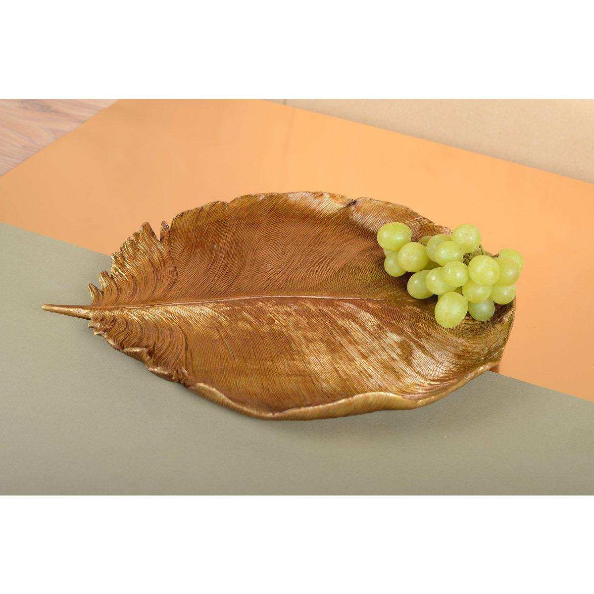 Dekorative Tasse Doree Blatt 38x29.5x4cm - HomeDesign Knaus