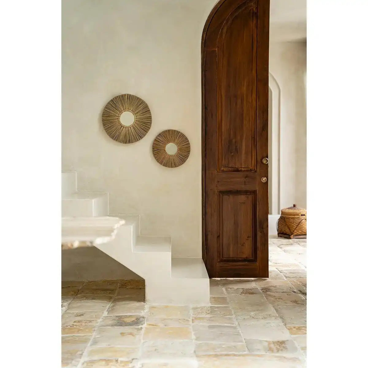 Der Alang Seegras Spiegel Wandspiegel Natur 45 cm - HomeDesign Knaus