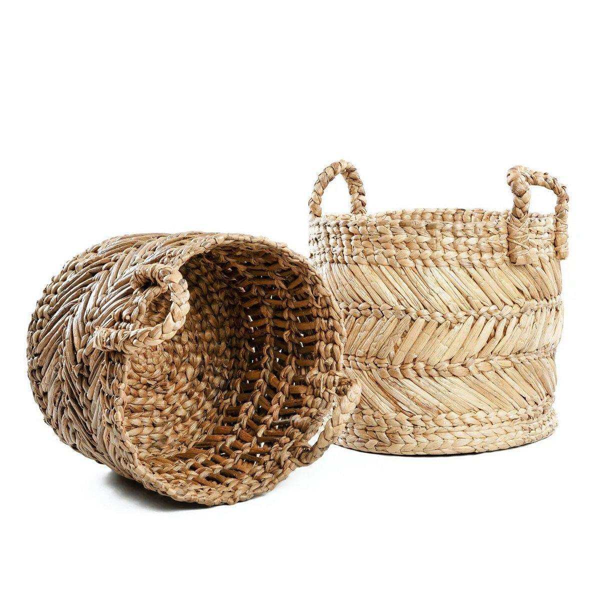 Der Bananen-Zickzack-Korb Aufbewahrungskorb 40 cm - HomeDesign Knaus