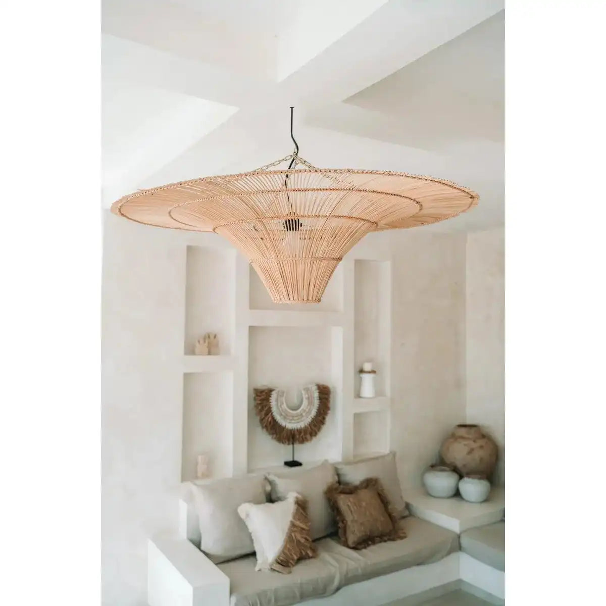 Der Kissenbezug aus Raffia-Baumwolle - Naturweiß - 40x40 - HomeDesign Knaus