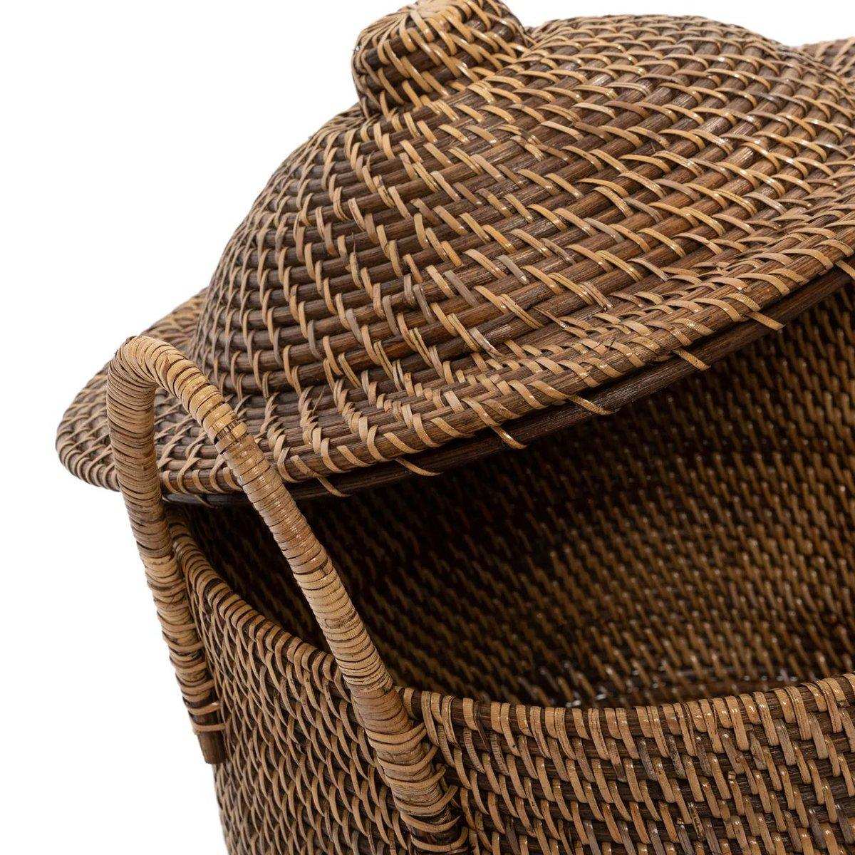 Der Korb mit Kolonialgriffen – Naturbraun - HomeDesign Knaus
