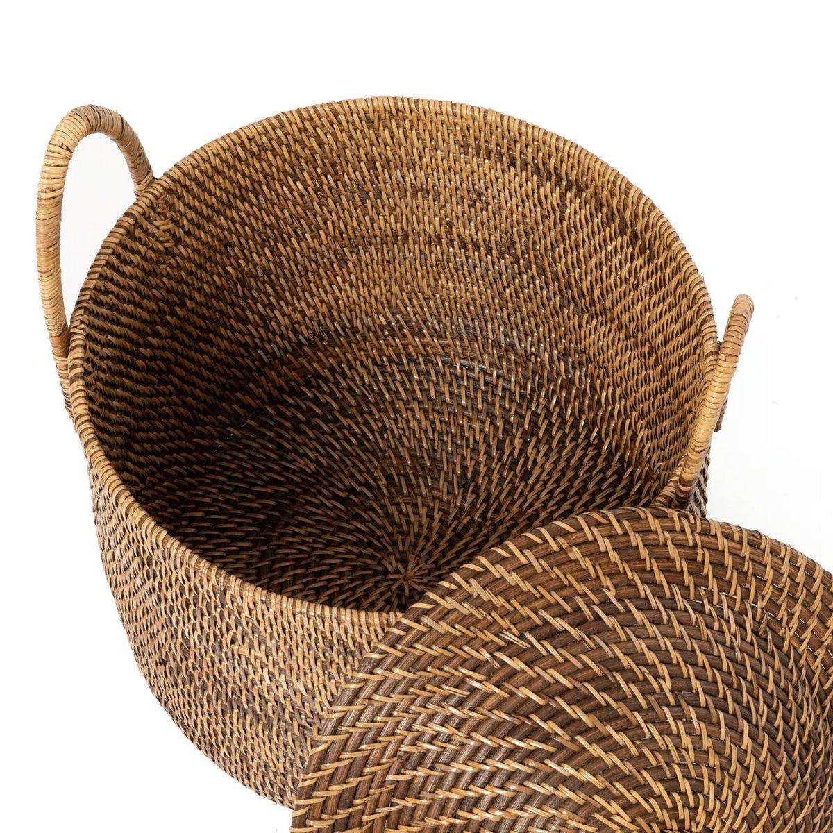Der Korb mit Kolonialgriffen – Naturbraun - HomeDesign Knaus