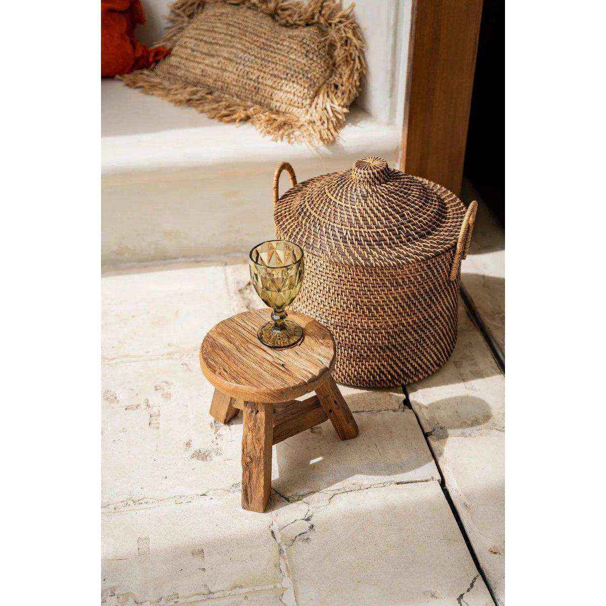 Der Korb mit Kolonialgriffen – Naturbraun - HomeDesign Knaus