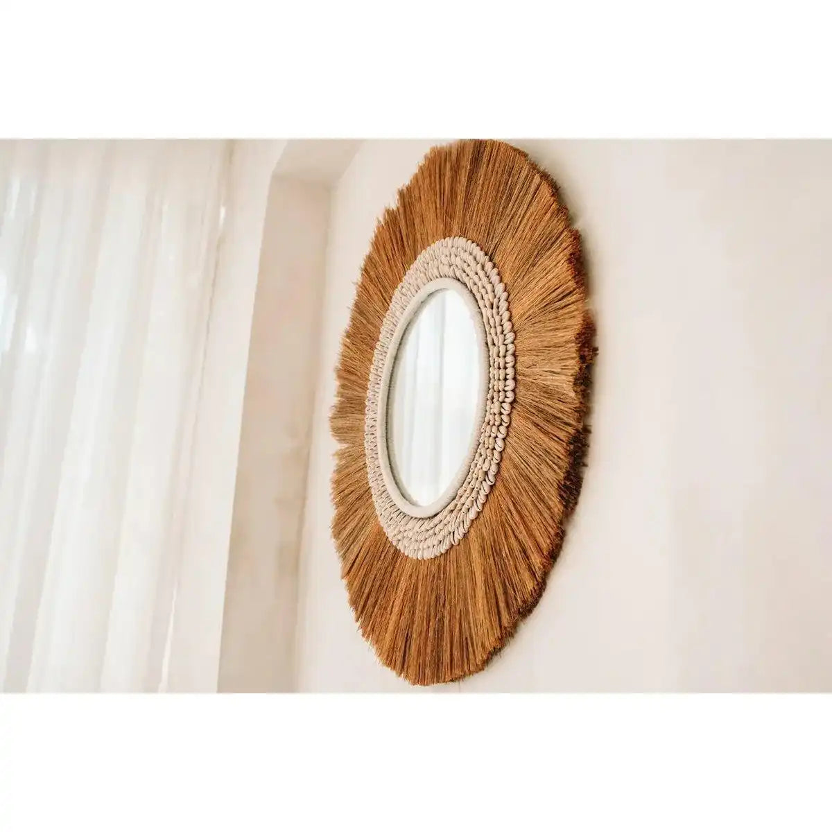 Der La Paloma Spiegel Wandspiegel Natur Gras 60 cm - HomeDesign Knaus