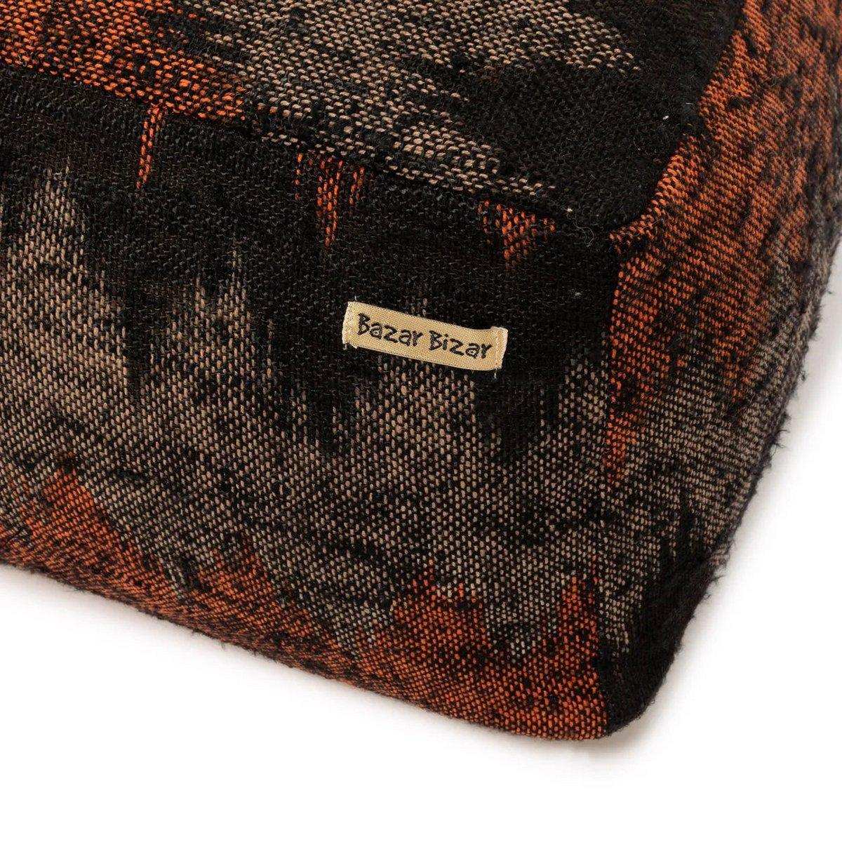 Der Oh My Gee Pouffe – Schwarz Orange - HomeDesign Knaus