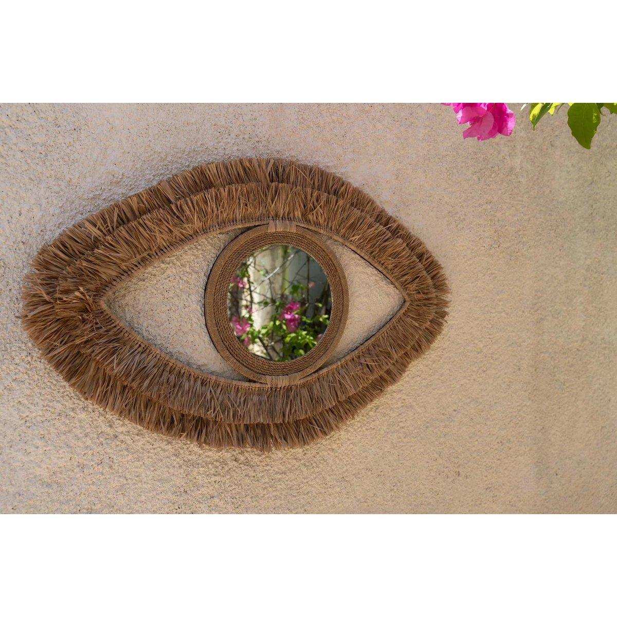 Der Raffia-Augenspiegel - Natur - M - HomeDesign Knaus