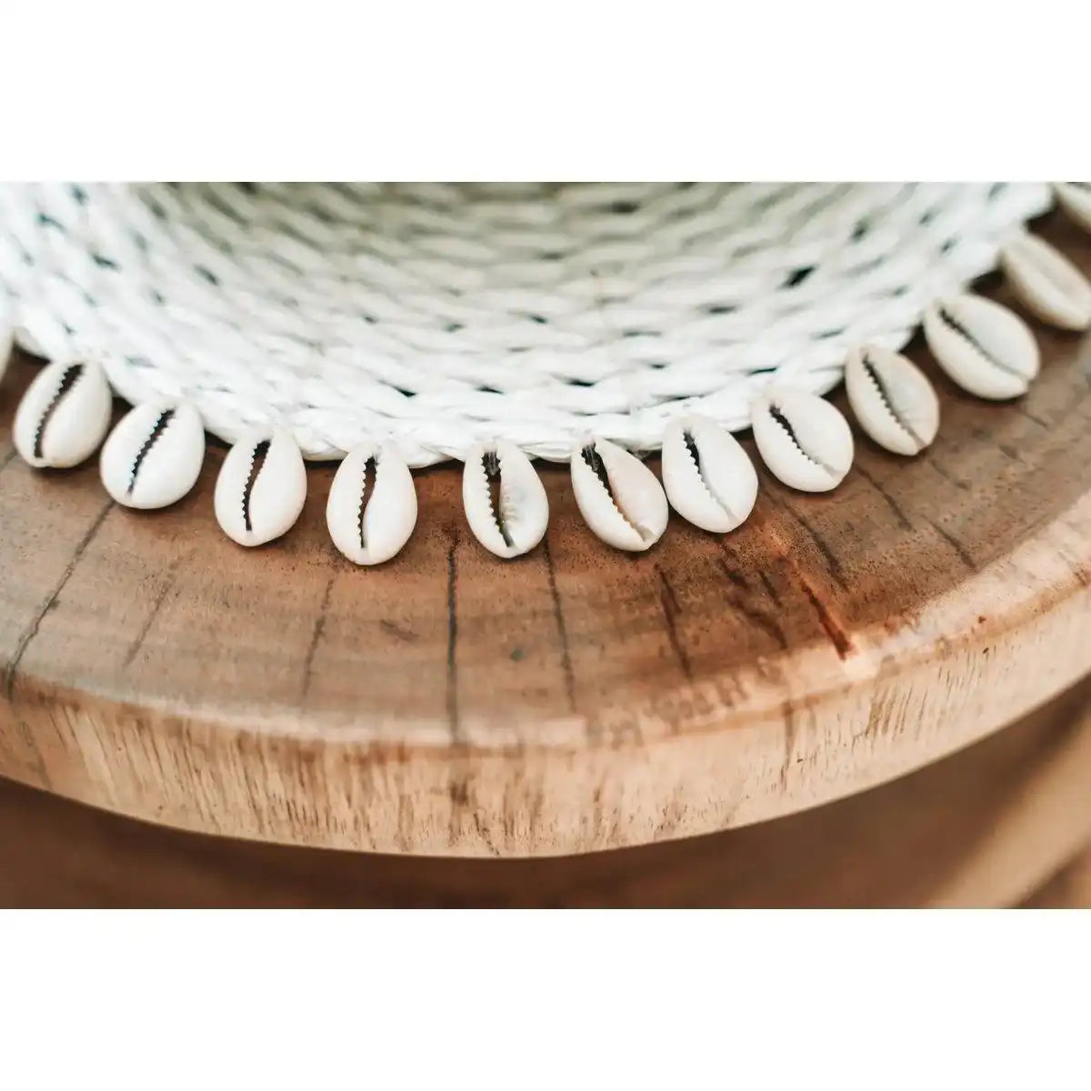 Der Seagrass Shell Pan Coaster - Weiß - HomeDesign Knaus