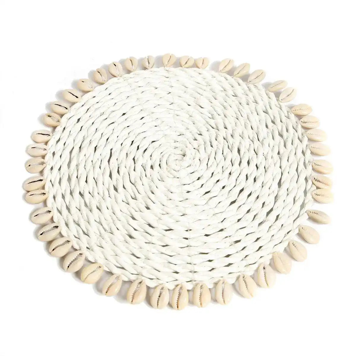 Der Seagrass Shell Pan Coaster - Weiß - HomeDesign Knaus