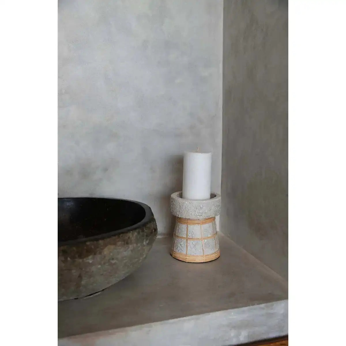 Der Serene Kerzenhalter – Beton Natur – L - HomeDesign Knaus