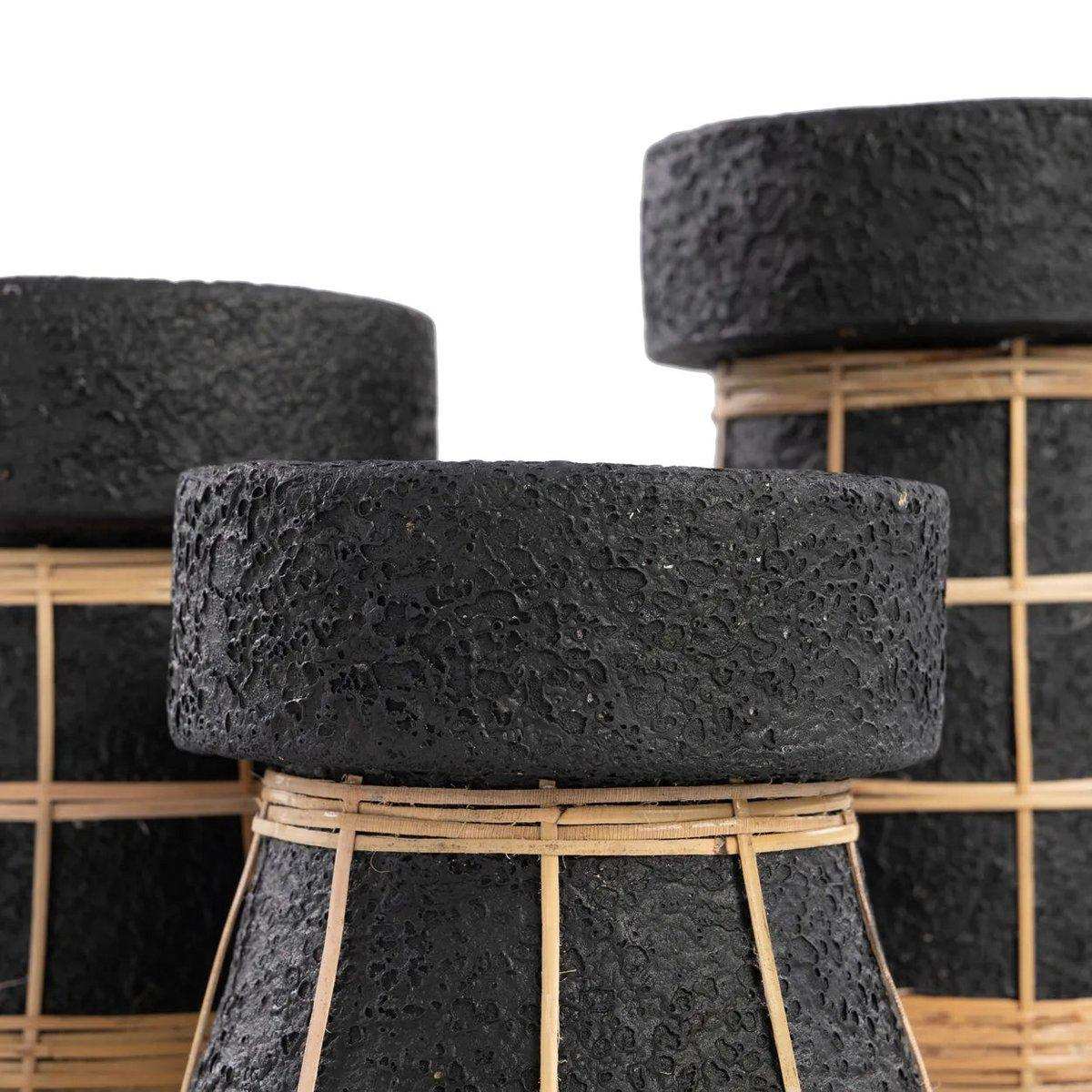 Der Serene Kerzenhalter – Schwarz Natur – L - HomeDesign Knaus