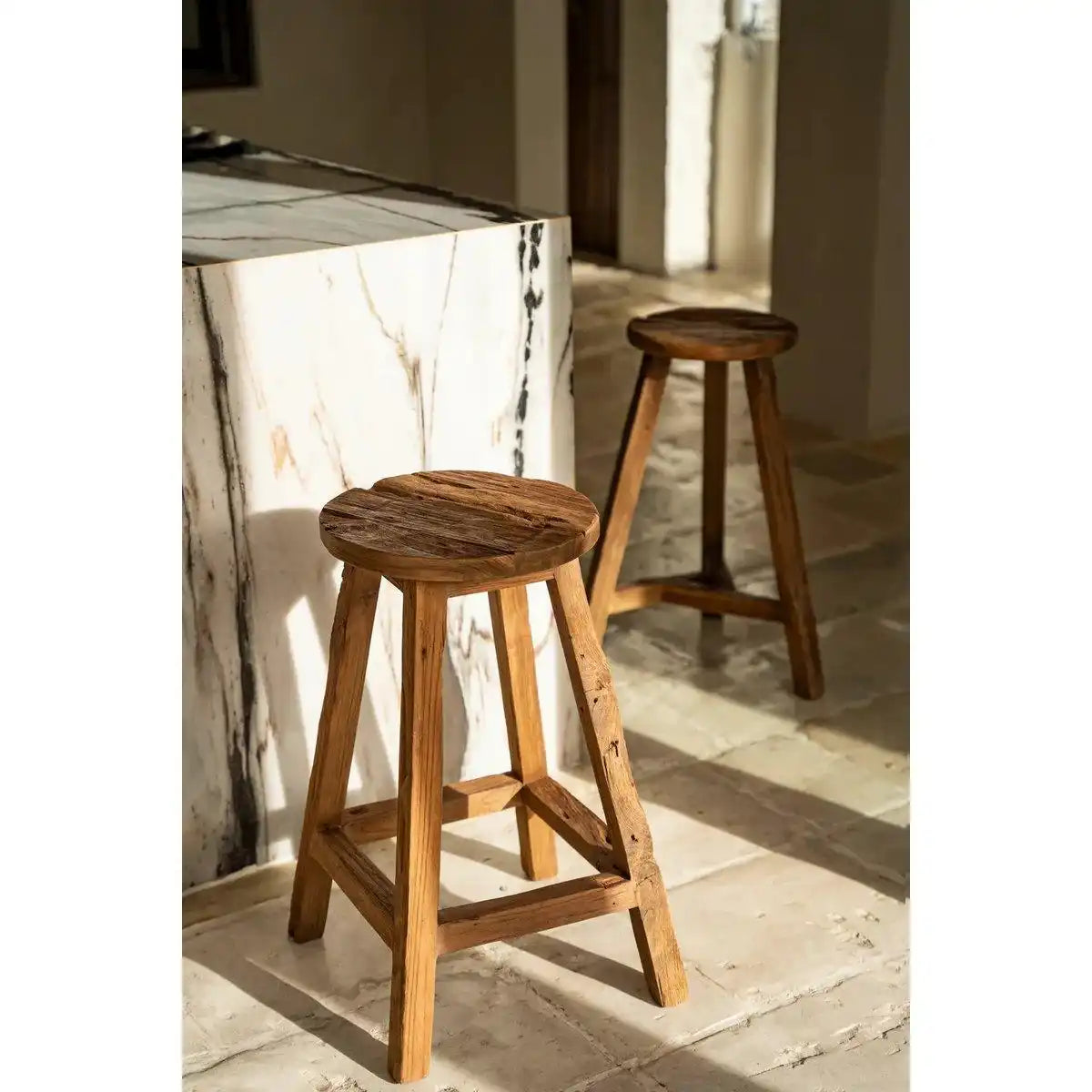 Der Shibori Barhocker – Natur - HomeDesign Knaus