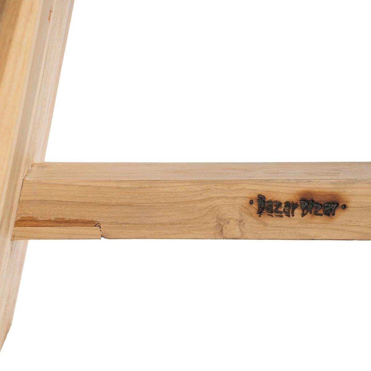 Der Suar Hocker mit Leder – Naturschwarz - HomeDesign Knaus