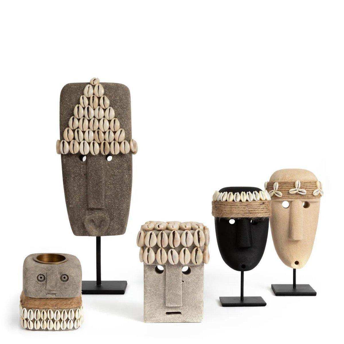 Der Sumba Sandstein aus Stein Skulptur Figur Muschel - HomeDesign Knaus