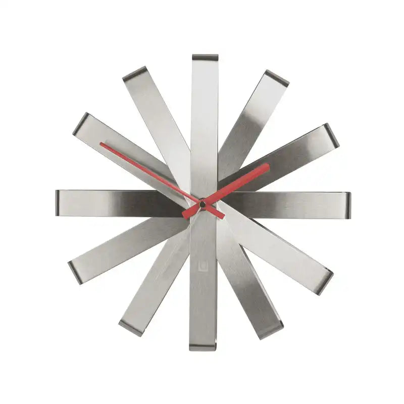 Designer Band Wanduhr hochwertigem Stahl geräuschlos Analog 30 cm - HomeDesign Knaus