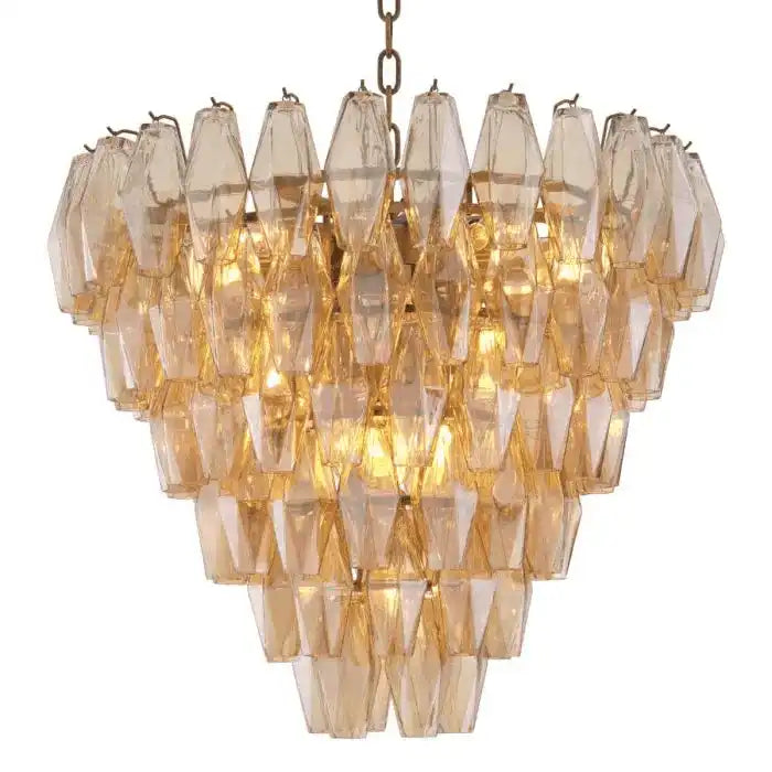 Designer Benini Glamourösen Kronleuchter Rauchglas Nickel-Finish Handarbeit - HomeDesign Knaus
