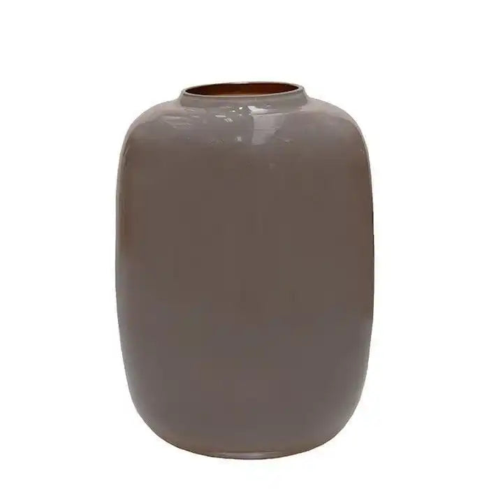 Designer Blumenvase Glasvase Arktische Beige Handarbeit - HomeDesign Knaus