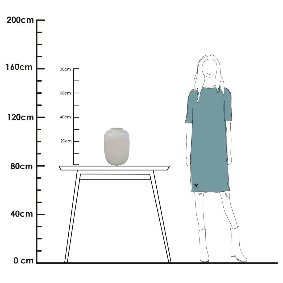 Designer Blumenvase Glasvase Arktische Weiß Handarbeit - HomeDesign Knaus