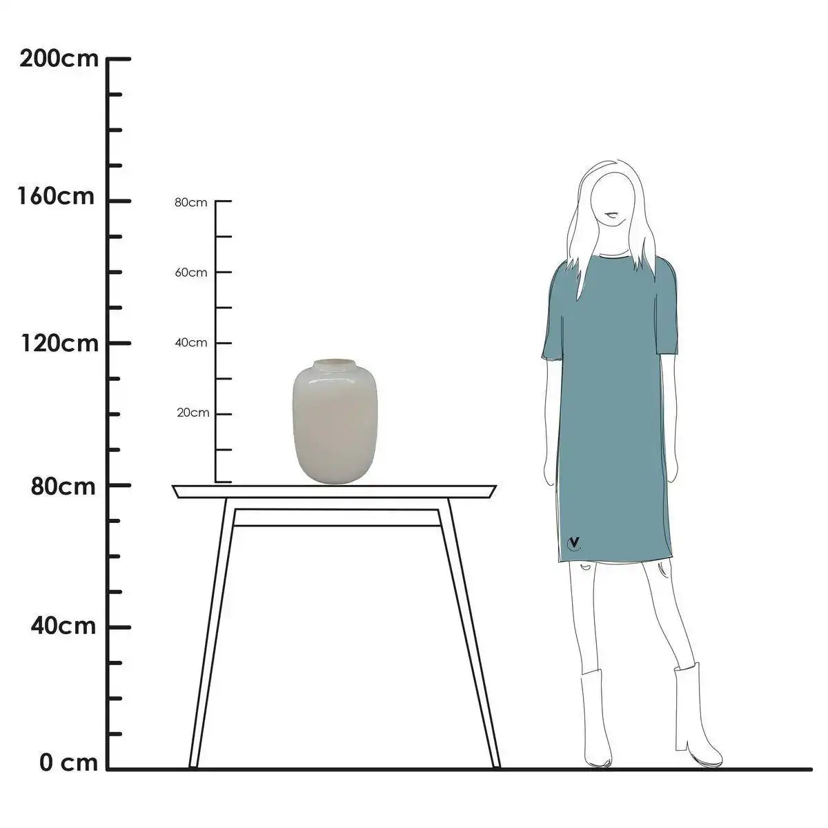 Designer Blumenvase Glasvase Arktische Weiß Handarbeit - HomeDesign Knaus
