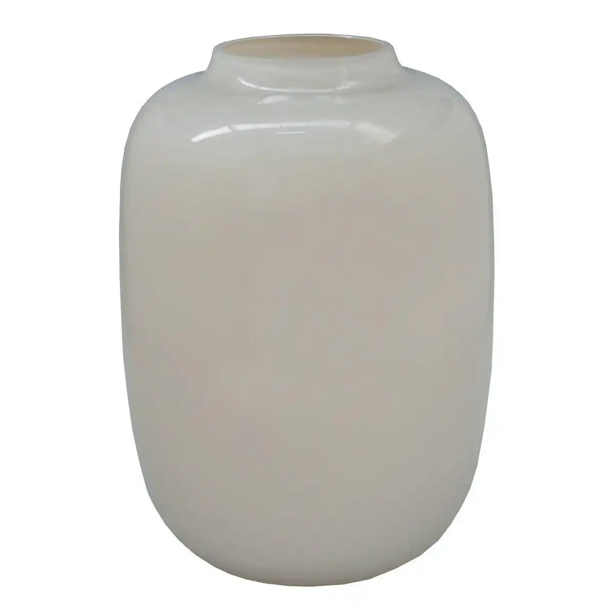 Designer Blumenvase Glasvase Arktische Weiß Handarbeit - HomeDesign Knaus