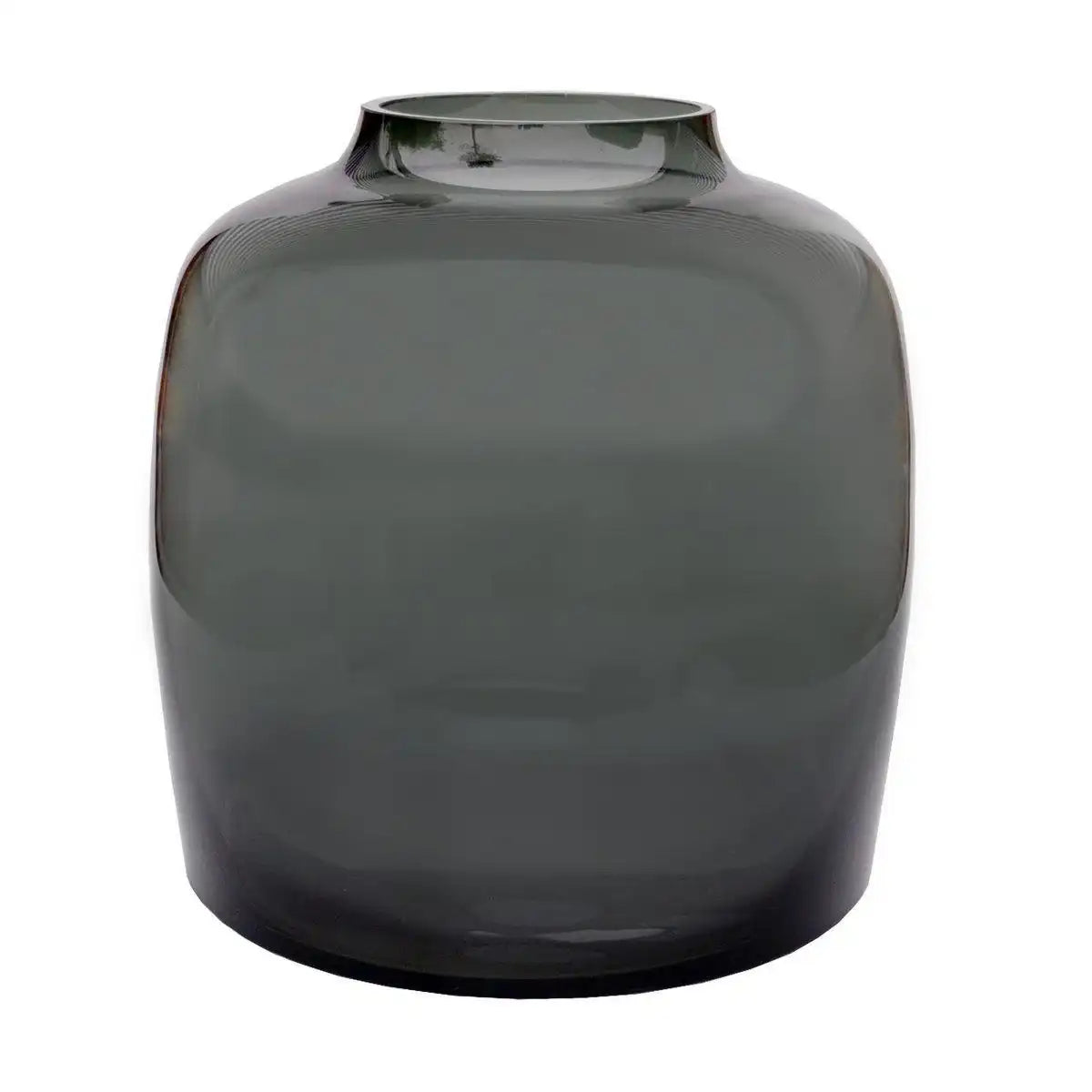 Designer Blumenvase Glasvase Grau Rauchglas Vase Handarbeit - HomeDesign Knaus