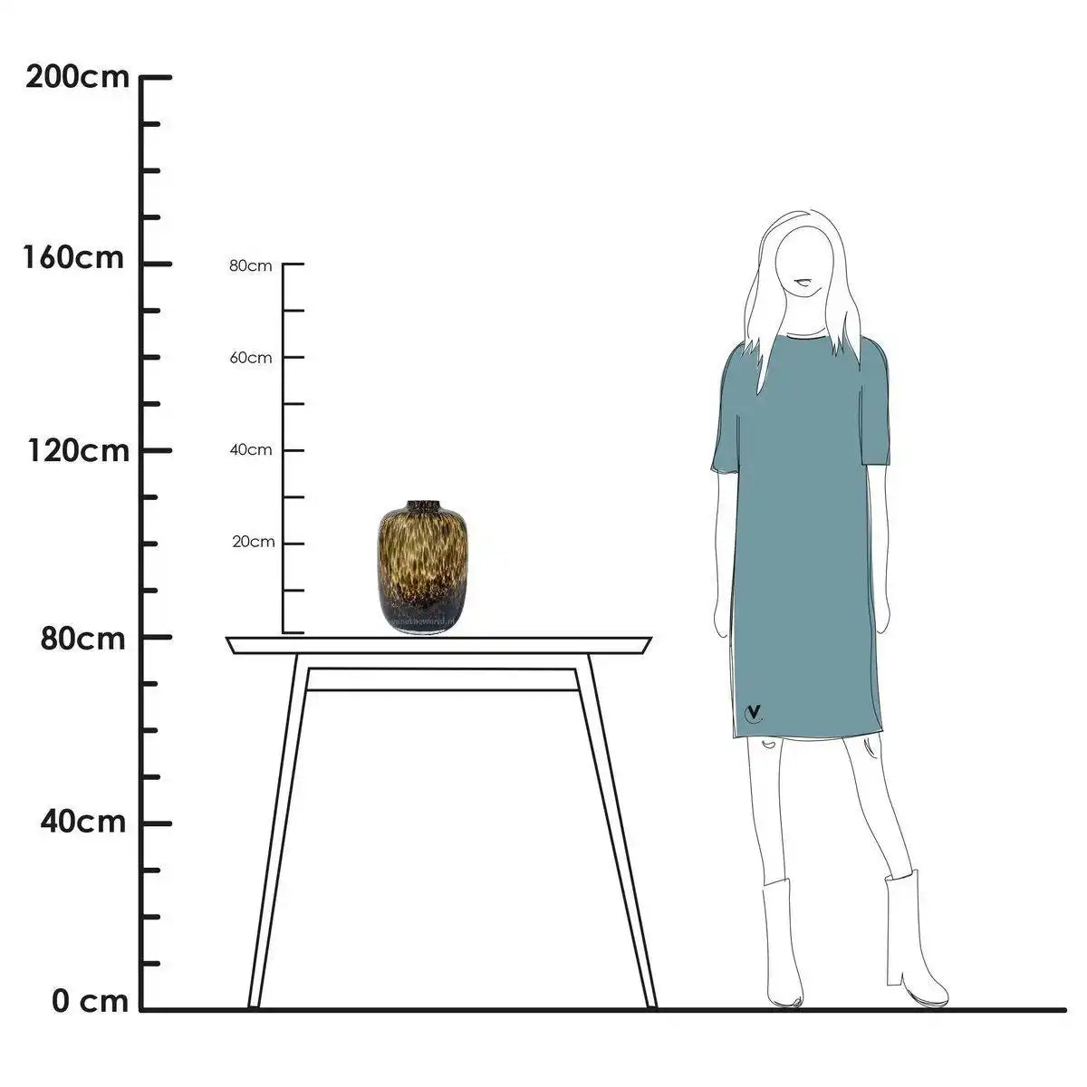 Designer Blumenvase Glasvase Massiv Gold Leopard Handarbeit - HomeDesign Knaus